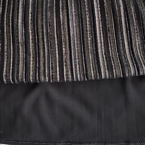 NWOT Chico’s Lurex Stripe Velvet Short Dress Size 12 (Chico’s Size 2). - Picture 7 of 7